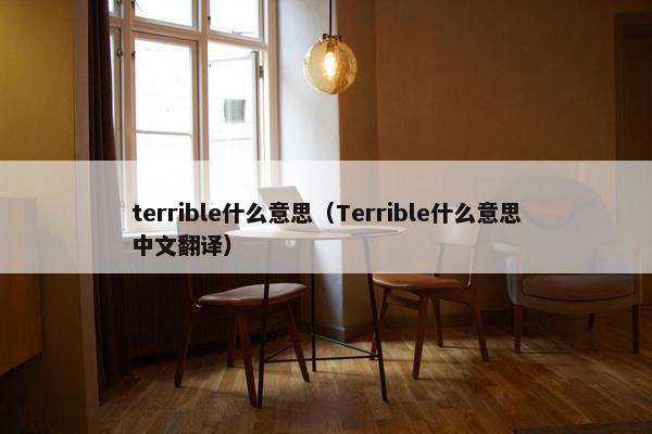 terrible什么意思（Terrible什么意思中文翻译）