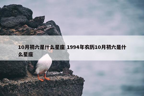 10月初六是什么星座 1994年农历10月初六是什么星座