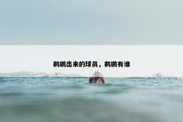 鹈鹕出来的球员，鹈鹕有谁