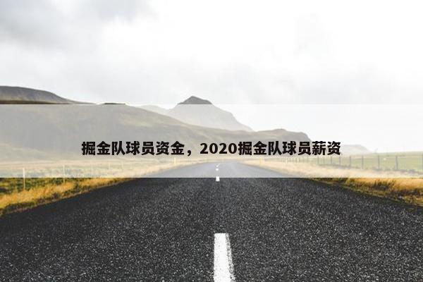 掘金队球员资金，2020掘金队球员薪资