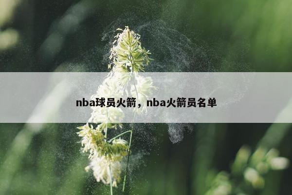 nba球员火箭，nba火箭员名单