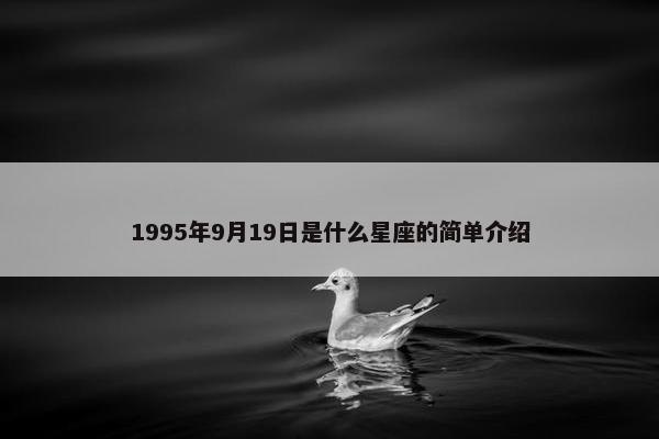 1995年9月19日是什么星座的简单介绍