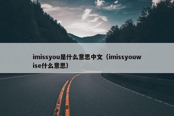 imissyou是什么意思中文（imissyouwise什么意思）