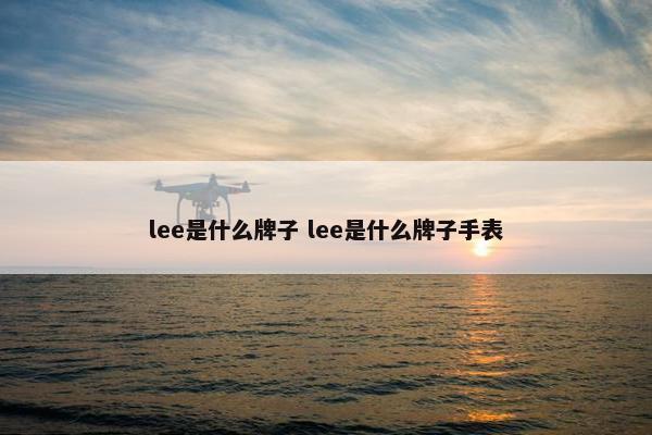 lee是什么牌子 lee是什么牌子手表