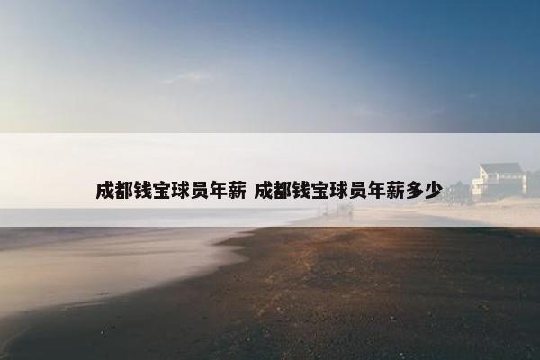 成都钱宝球员年薪 成都钱宝球员年薪多少