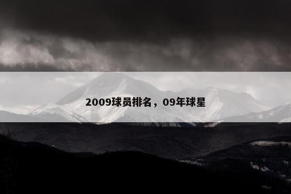 2009球员排名，09年球星