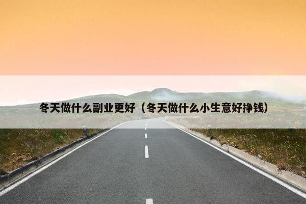 冬天做什么副业更好（冬天做什么小生意好挣钱）