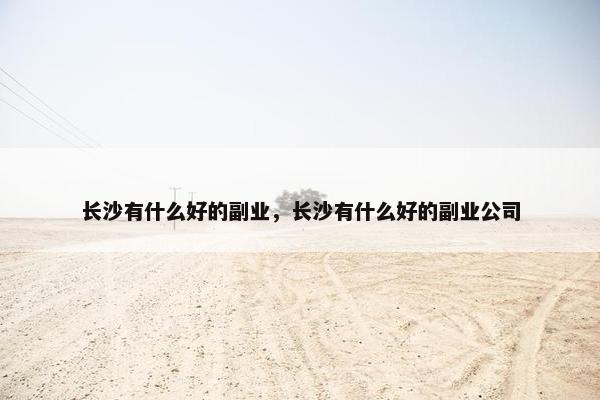 长沙有什么好的副业，长沙有什么好的副业公司