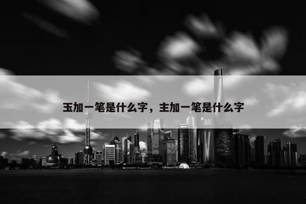 玉加一笔是什么字，主加一笔是什么字