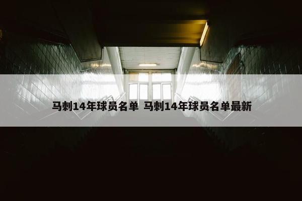 马刺14年球员名单 马刺14年球员名单最新