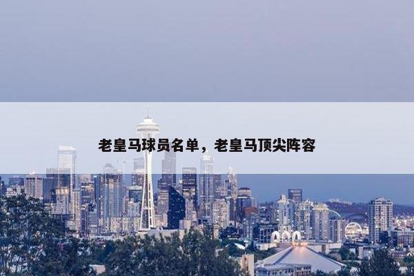 老皇马球员名单，老皇马顶尖阵容