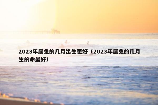 2023年属兔的几月出生更好（2023年属兔的几月生的命最好）