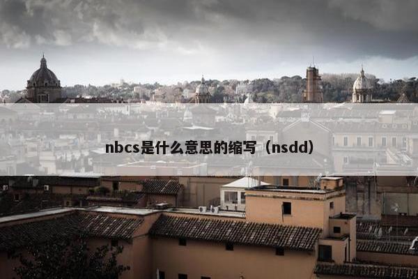 nbcs是什么意思的缩写（nsdd）