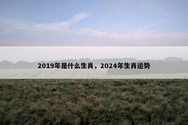 2019年是什么生肖，2024年生肖运势