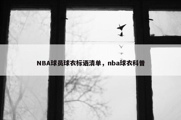 NBA球员球衣标语清单，nba球衣科普