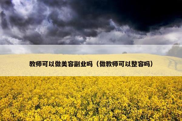 教师可以做美容副业吗（做教师可以整容吗）