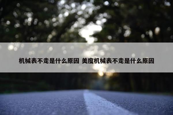 机械表不走是什么原因 美度机械表不走是什么原因