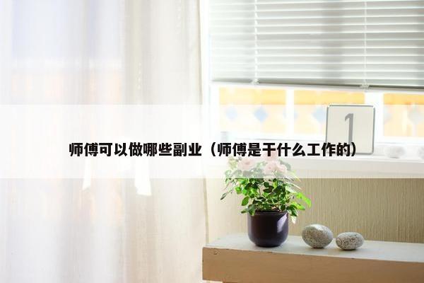 师傅可以做哪些副业（师傅是干什么工作的）