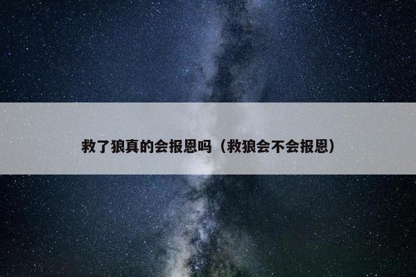 救了狼真的会报恩吗（救狼会不会报恩）