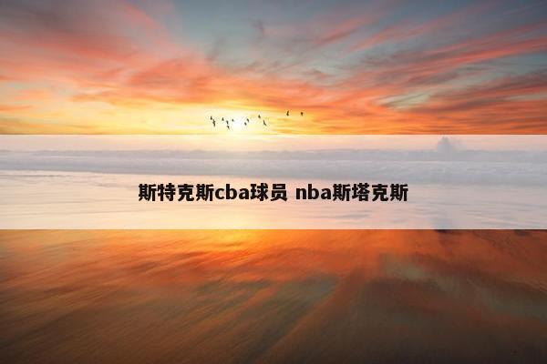 斯特克斯cba球员 nba斯塔克斯