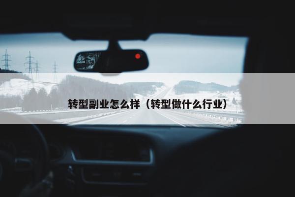 转型副业怎么样（转型做什么行业）