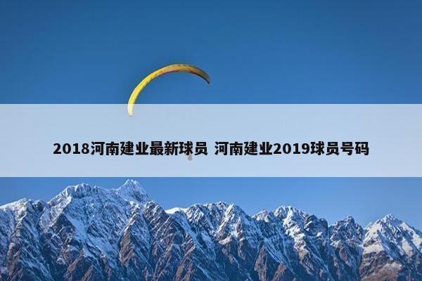 2018河南建业最新球员 河南建业2019球员号码