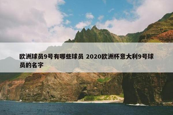 欧洲球员9号有哪些球员 2020欧洲杯意大利9号球员的名字