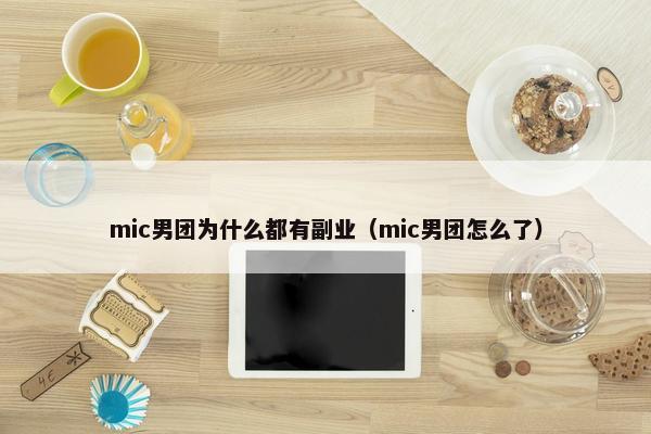 mic男团为什么都有副业（mic男团怎么了）