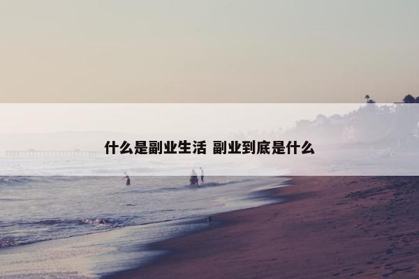 什么是副业生活 副业到底是什么