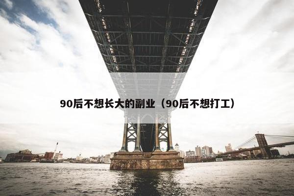 90后不想长大的副业（90后不想打工）