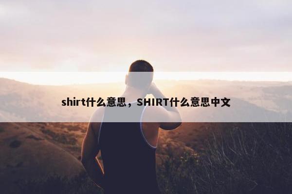 shirt什么意思，SHIRT什么意思中文