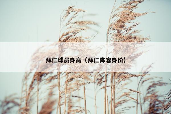 拜仁球员身高（拜仁阵容身价）