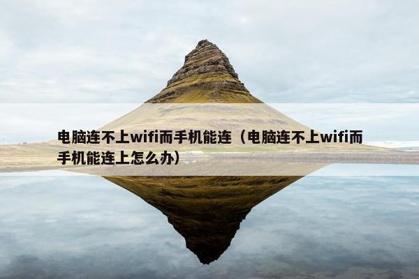 电脑连不上wifi而手机能连（电脑连不上wifi而手机能连上怎么办）