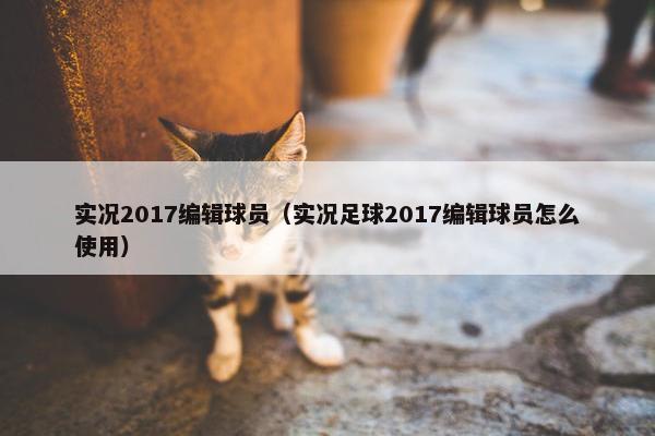 实况2017编辑球员（实况足球2017编辑球员怎么使用）