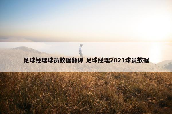 足球经理球员数据翻译 足球经理2021球员数据