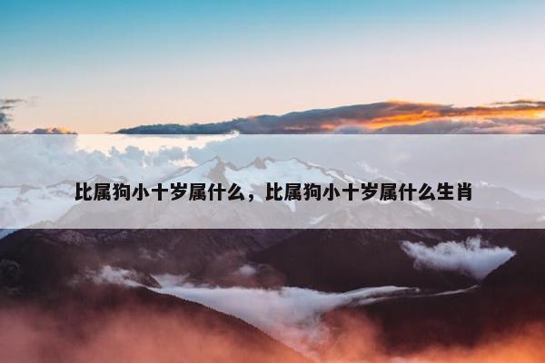 比属狗小十岁属什么，比属狗小十岁属什么生肖