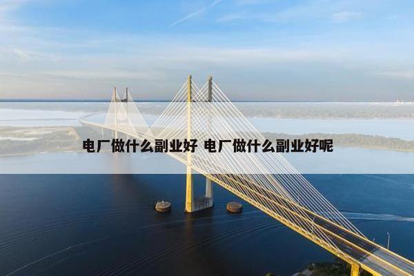 电厂做什么副业好 电厂做什么副业好呢