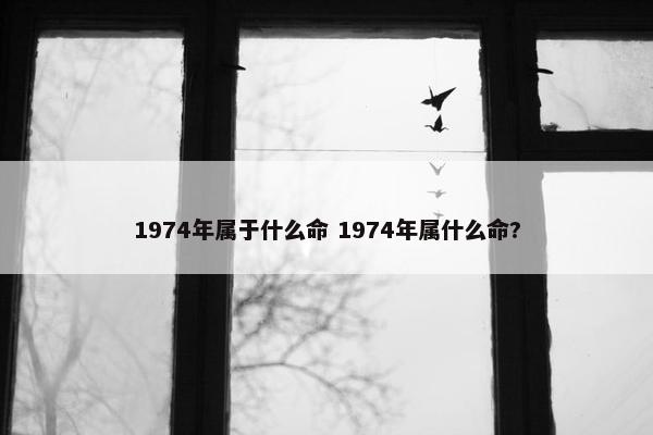 1974年属于什么命 1974年属什么命?