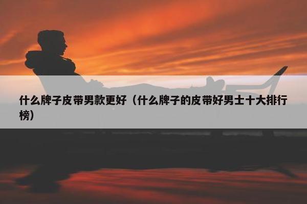 什么牌子皮带男款更好（什么牌子的皮带好男士十大排行榜）