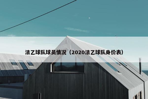 法乙球队球员情况（2020法乙球队身价表）