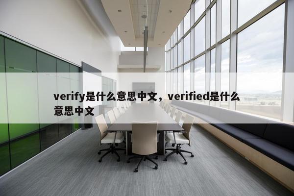 verify是什么意思中文，verified是什么意思中文