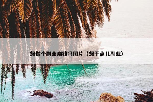 想做个副业赚钱吗图片（想干点儿副业）