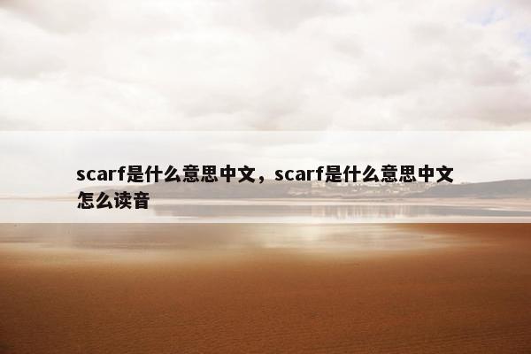 scarf是什么意思中文，scarf是什么意思中文怎么读音