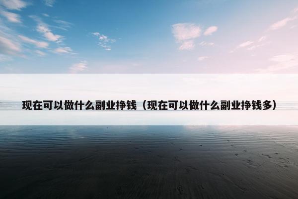 现在可以做什么副业挣钱（现在可以做什么副业挣钱多）