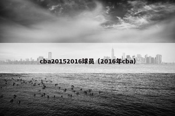 cba20152016球员（2016年cba）