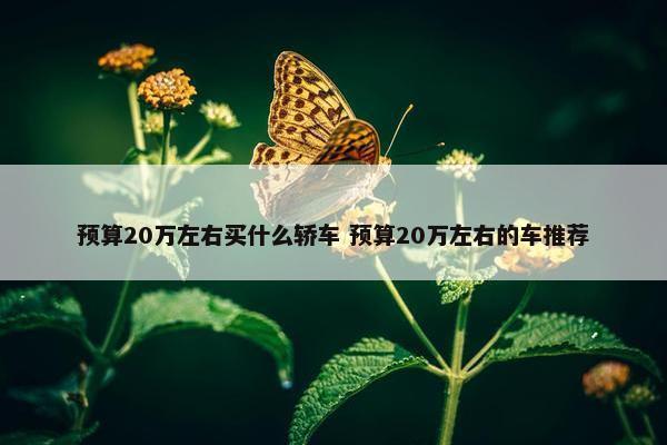 预算20万左右买什么轿车 预算20万左右的车推荐