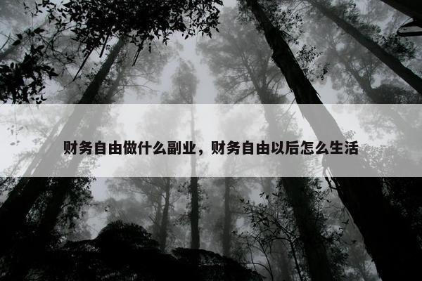 财务自由做什么副业，财务自由以后怎么生活