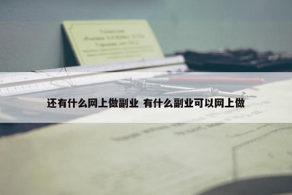 还有什么网上做副业 有什么副业可以网上做