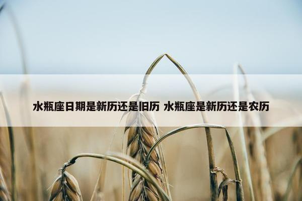 水瓶座日期是新历还是旧历 水瓶座是新历还是农历