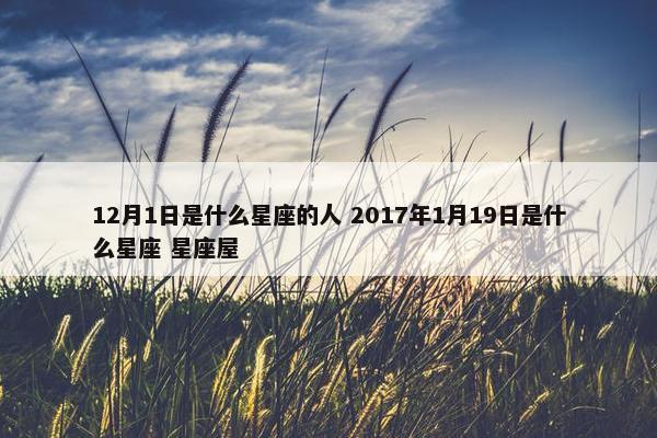 12月1日是什么星座的人 2017年1月19日是什么星座 星座屋